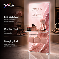 Boîte à lumière LED simple TIANYU avec boîtier en aluminium 6063 T5, assemblage rapide et canal d'accessoires pour lancement de produits