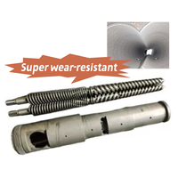 65/132 vis et baril jumeaux coniques d'extrudeuse de type standard pour l'industrie de profil/tuyau de WPC, contenu de Caco3 moins de 100%