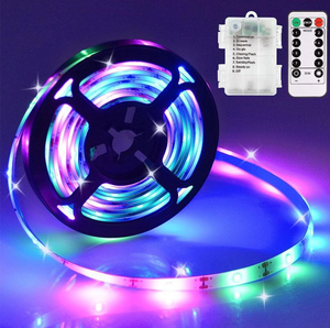 RGB <strong>led</strong> strip DC5V SMD5050 <strong>LED</strong> flexible waterproof light battery power supply with remote control <strong>TV</strong> decoration lights light - Product Image 3