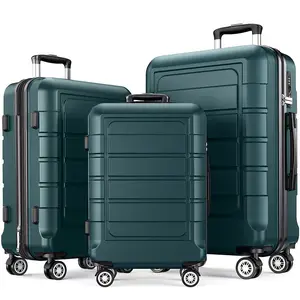 Borsa da viaggio per valigia da 3 pezzi di grande capacità di alta qualità Set di borse da viaggio in ABS espandibile leggero