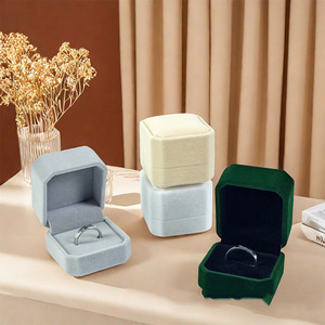 Anillo de propuesta de terciopelo, par de anillos, caja de almacenamiento, cajas de embalaje de joyería - Product Image 2