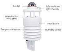 FRT FWS700 Sensor meteorológico integrado Termohigrómetro Sensor de viento ultrasónico Montaje en poste de pie 9-30VDC Potencia RS485 Salida