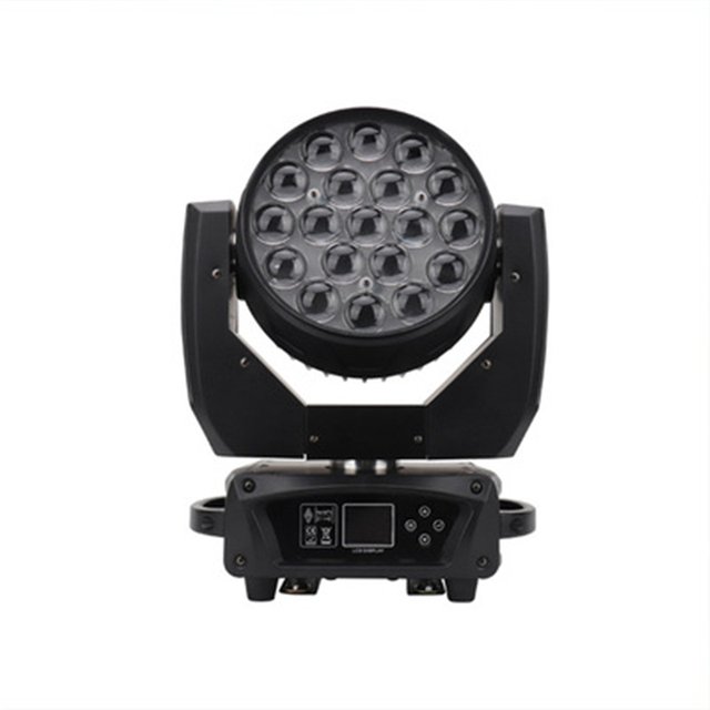 Mac Aura 19x15W RGBW 4in1 DMX Zoom Strobe LED Wash Moving Head Light 19*15W LED Stage Light for DJ Bar Disco