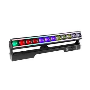 12X40W RGBW 4in1 줌 빔 워시 스트로브 LED 이동 헤드 라이트 바