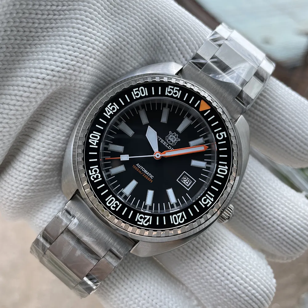 SD1983 Cool Design STEELDIVE Brand 1000M Waterproof 49MM Big Size NH35 Automatic Ceramic Bezel M4 Turtle Dive Watches for Men