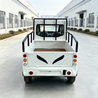 Véhicule de sécurité électrique robuste à 4 places avec logo personnalisé et feux d'avertissement rouge et bleu pour usage industriel et en usine