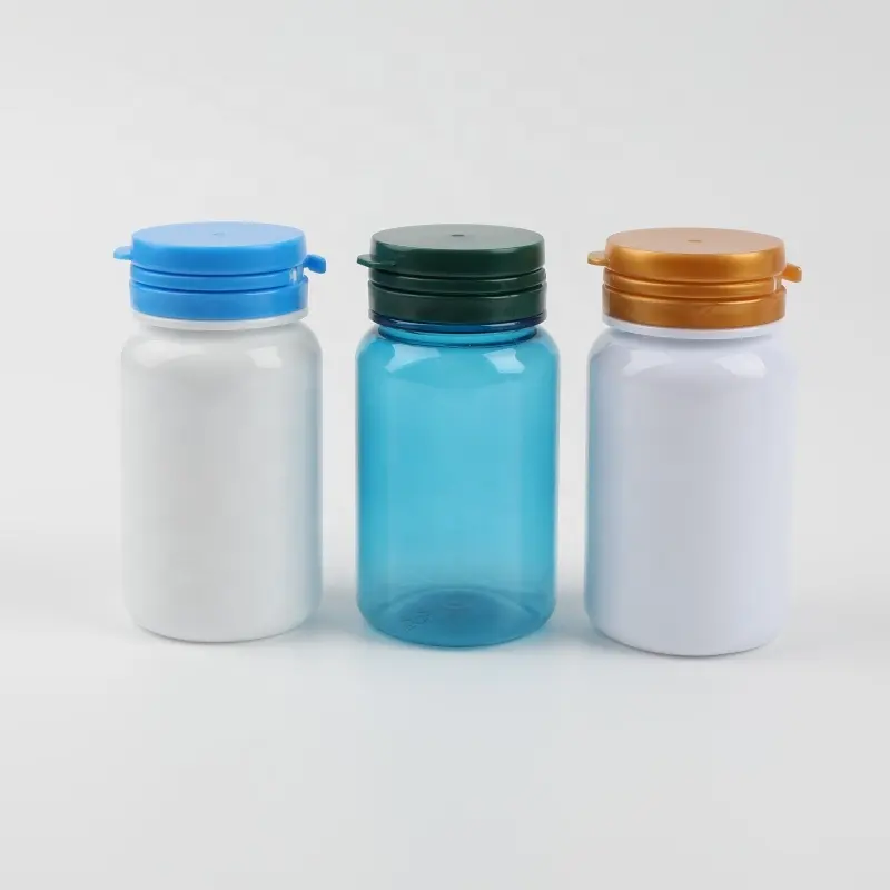 Factory Price Eco Friendly White 100ml PET Pill Capsule Medicine Drug Nutritional Supplement Bottle Plastic with Tearing Cap
