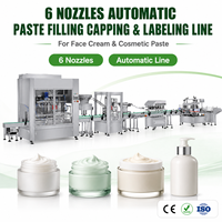 Ligne d'emballage entièrement automatique ZXSMART à 6 buses pour le remplissage, le capsulage et l'étiquetage de crèmes pour le visage en pot