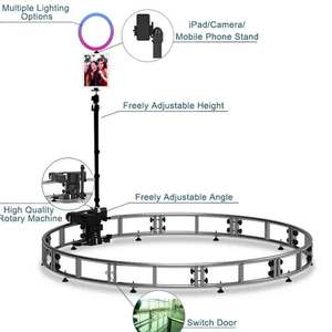 Trạm Chia Sẻ Tức Thì Di Động <span class=keywords><strong>Dslr</strong></span> <span class=keywords><strong>Circle</strong></span> 360 Xoay Quay Photobooth Theo Dõi Video Booth Trackstar 360 Photo Booth Enclosure - Product Image 2