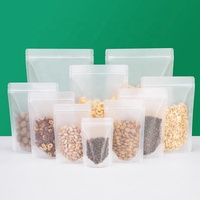 Sac d'emballage alimentaire mat givré à fermeture éclair, transparent, résistant à l'humidité, personnalisable, en BOPP+PET+PE, pour café - Vente chaude