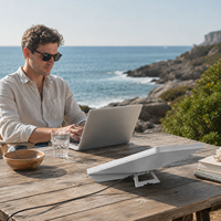 Batterie externe 27500mAh 99Wh pour Starlink Mini, charge bidirectionnelle USB-C PD 100W avec écran LED et support pour l'extérieur et les voyages
