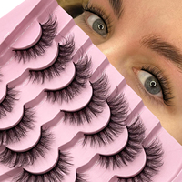 Faux Cils Vison Synthétique Bandelettes Effet Naturel avec Logo Personnalisé