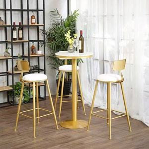 Set Meja <span class=keywords><strong>Bar</strong></span> Besi Modern Mewah Ringan Yeehon, Kursi <span class=keywords><strong>Bar</strong></span> Tinggi, Garansi 3 Tahun untuk Komersial - Product Image 1