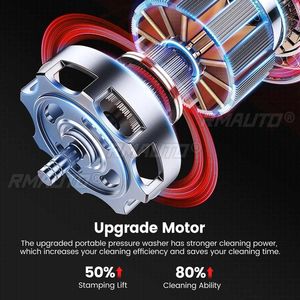 Nettoyeur haute pression portable sans fil 1500 mAh pour voiture, pistolet à eau - Product Image 4