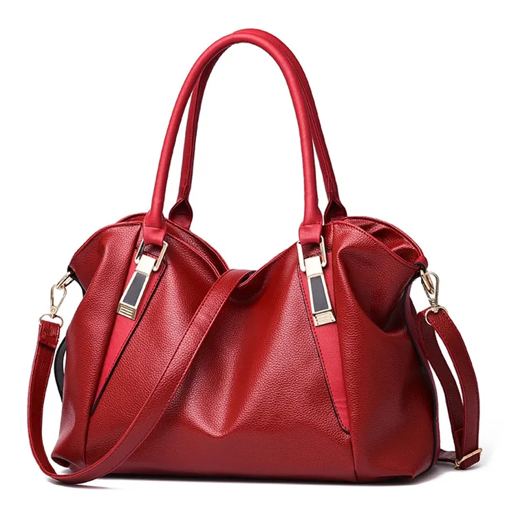 Benzersiz kırmızı renk yüksek kalite özel logo lüks çanta kadın ünlü markalar