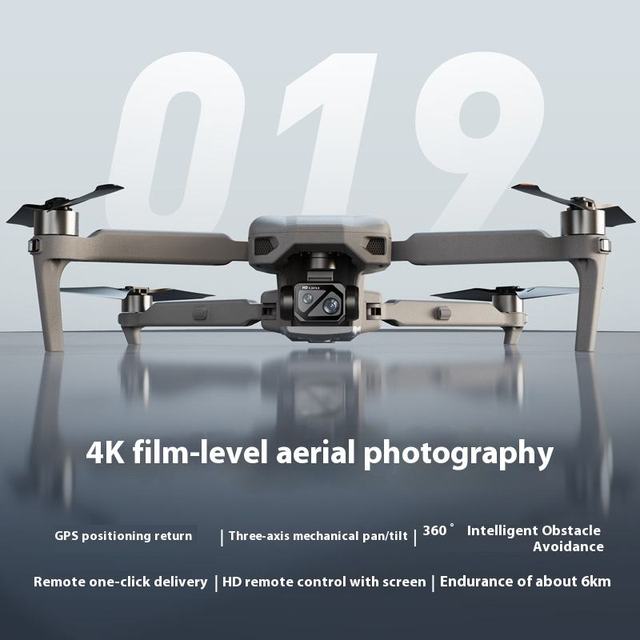019 Drone with 3 Axis Gimbal 4K Camera GPS Intelligent Positioning 55 Inch Touchscreen Remote Control Foldable Quadcopter