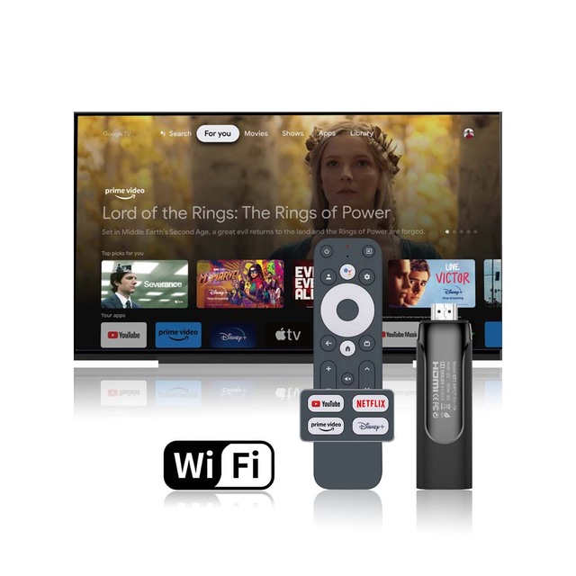 GT1 Android Tv Dongle Certified Android Tv Stick S905Y4 Android 11 Network 4k Tv Fire Stick
