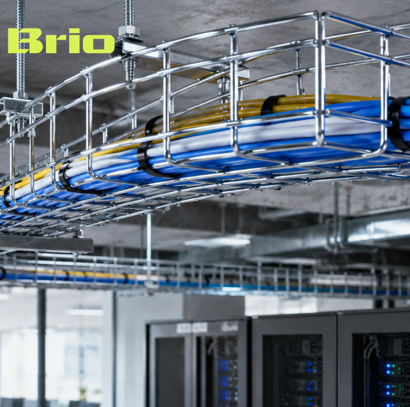 Brio Hot Dip Galvanized Cable Tray Basket Type for Industrial Plant Cable Management