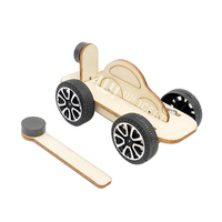 Coche de madera magnético para armar, rompecabezas 3D, kit de experimentos científicos STEM, modelo cortado con láser, juguete educativo para niños