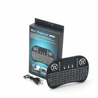 Mini Teclado Inalámbrico X I8 con Panel Táctil y Retroiluminación LED con Receptor USB Remoto 2.4G para ResTberry LG TV Box Android PC
