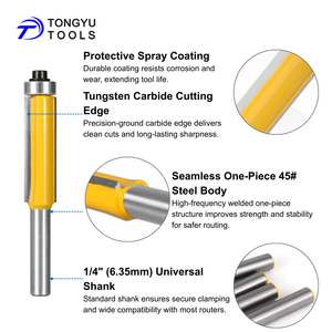 35 pcs 1/4 inch טונגסטן קרביד נתב קצת להגדיר עבור עץ, זמירה, grooving ו פרופיל קצה - Product Image 4