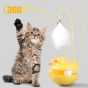 Juguete para Gatos, Artefacto Autolimpiante, Pluma para Morder, Resistente a Mordeduras, Material ABS Resistente a Bolas, Suministros para Gatitos - Product Image 1