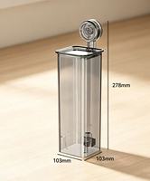 Distributeur de gobelets jetables mural à ventouse sans perçage, support transparent pour salle de bain, cuisine, distributeur d'eau, organisateur de rangement
