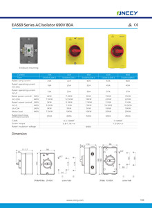 25A 32A 40A 63A 100A không thấm nước OFF-ON 3P 4p vàng Đỏ Ổ Khóa ROTARY cam chuyển đổi AC isolator chuyển đổi - Product Image 2