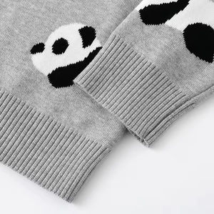 Suéter Infantil de Punto Grueso con Diseño de Panda, Cuello Redondo, para Otoño/Invierno, Algodón Suave, Top para Bebé - Product Image 3