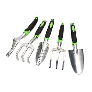 Garden Tool Set Aluminum Alloy 5 Piece Lightweight <b>For</b> Digging Planting <b>Weeding</b> - Product Image 2