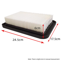 Cartouche filtrante pour extracteur de poussière Mirka 1242, élément filtrant de remplacement pour bac à poussière d'aspirateur de ponçage