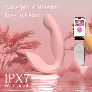 Üretici Toptan Yeni Platin Kürlü Silikon G Noktası Klitoris Çift Kontrollü 9 Hızlı Titreşim IPX7 Su Geçirmez Vibratör - Product Image 2