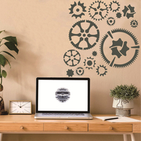 Plantilla Grande para Pintar Relojes de Pared, 60x60CM, Reutilizable, Patrón de Reloj, Plantilla de Dibujo, Decoración Vintage para Relojes