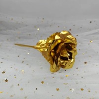 Rose en feuille d'or 24 carats, rose galaxie en feuille d'or pour cadeau de la Saint-Valentin, Noël, fête des mères, décoration de mariage