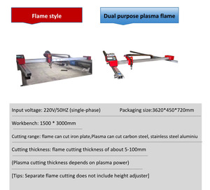 Découpeuse <span class=keywords><strong>plasma</strong></span> CNC à double rail avec torche LGK100A P80 - Qualité industrielle pour la découpe de l'acier et de l'aluminium - Product Image 5