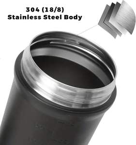थोक शेकर्स प्रोटीन स्पोर्ट्स वाटर मग नए डिजाइन अनुकूल धातु स्टेनलेस स्टील जिम प्रोटीन शेकर कस्टम लोगो के साथ - Product Image 5