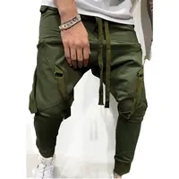 Pantalones bombachos de estilo Hip hop para hombre, pantalón de chándal negro, reflectante, de nailon, 3m