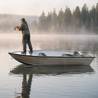 Nouveau bateau de pêche en aluminium à coque en V 12 pieds/14 pieds/16 pieds 4-6 personnes Empilable Certifié CE Haute qualité Léger Étanche