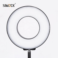 Lampe annulaire LED portable pour studio photo et vidéo, alimentée par batterie NP-F, avec contrôle DMX, intensité réglable, couleur réglable, pour selfies