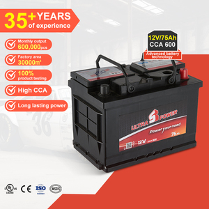 High Quality Automatic Car Starting <b>Battery</b> DIN Standard Maintenance Free <b>12V</b> 75Ah Lead Acid Cars <b>Battery</b> - Product Image 1