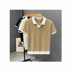เสื้อกอล์ฟลำลองผู้ชายคุณภาพสูง แขนสั้น ระบายอากาศได้ดี ป้องกันรอยยับ ผ้าฝ้าย 100% ติดกระดุม  โลโก้ถักด้านหน้า - Product Image 2
