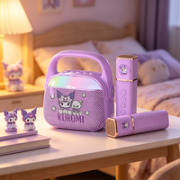 Microphone Karaoké Portable sans Fil Bluetooth pour Enfants, Enceinte Rechargeable à Motif Dessin Animé, Idéal pour l'Apprentissage Précoce, le Contabillement d'Histoires et le Chant en Famille – Cadeau Musical