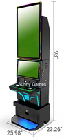Gabinete de Juegos Fury Series Skill de 43+24 Pulgadas con Pantalla Táctil Doble Recta/Curva, Juego de Habilidad Personalizado, Gabinete de Juegos Arcade Negro