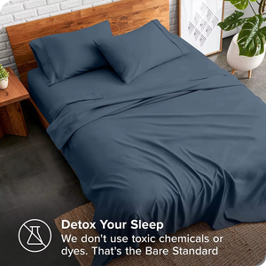 <span class=keywords><strong>Draps</strong></span> de lit Queen 100% coton <span class=keywords><strong>percale</strong></span> tissé, couleur unie moderne, respirants, ensemble de 4 pièces, pour hôtel et usage domestique - Product Image 5