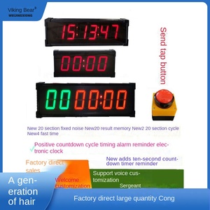 Nhựa Điện Tử Hẹn Giờ Không Thấm Nước Hiển Thị Kỹ Thuật Số Trò Chơi Bóng Rổ Nhắc Nhở Leo Núi Marathon Đôi Tay Vỗ Tay Bằng Giọng Nói - Product Image 3