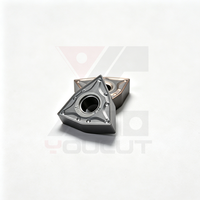 Plaquette de tournage en carbure WNMG080408-MA, qualité BPU206, rayon d'angle R0.8mm pour tournage semi-fin de l'acier inoxydable/acier au carbone