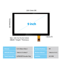 Écran tactile capacitif projeté (PCAP) multi-touch COF COB 7 8 9 10.1 13.3 15.6 pouces avec puce Focaltech Goodix ILITEK