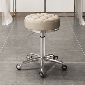Silla de <span class=keywords><strong>bar</strong></span> hidráulica ajustable en altura, giratoria, con ruedas, para estética/barbería. - Product Image 2