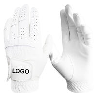 Guante de Golf de Cabretta Suave para Zurdos con Logotipo Personalizado de Alta Calidad, Guantes de Golf Transpirables de Cuero Cabretta