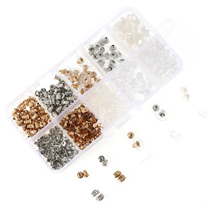 Alat pendukung anting-anting plastik logam anting-anting klip belakang kupu-kupu peluru mata kail bentuk gaya berbeda anting-anting dengan belakang - Product Image 1